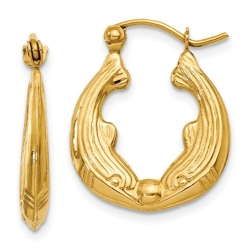 14k-dolphin-hoop-earrings-SolomonJeweler-Wichita-KS-CustomJewelry