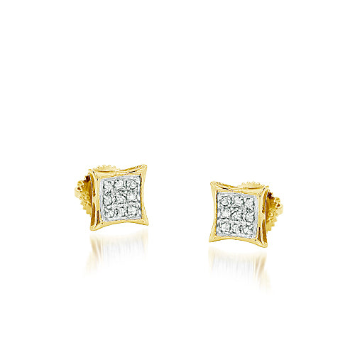 10KY 0.05CTW DIA KITE SHAPE ER - Solomon Jewelers