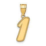 14k-brushed-border-script-number-1-pendant-SolomonJeweler-Wichita-KS-CustomJewelry