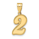 14k-brushed-border-script-number-2-pendant-SolomonJeweler-Wichita-KS-CustomJewelry