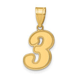 14k-brushed-border-script-number-3-pendant-SolomonJeweler-Wichita-KS-CustomJewelry