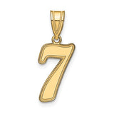 14k-brushed-border-script-number-7-pendant-SolomonJeweler-Wichita-KS-CustomJewelry