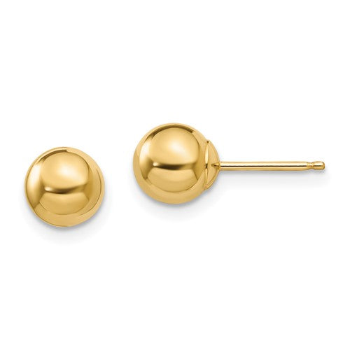 14k-madi-k-polished-6mm-ball-post-earrings-SolomonJeweler-Wichita-KS-CustomJewelry