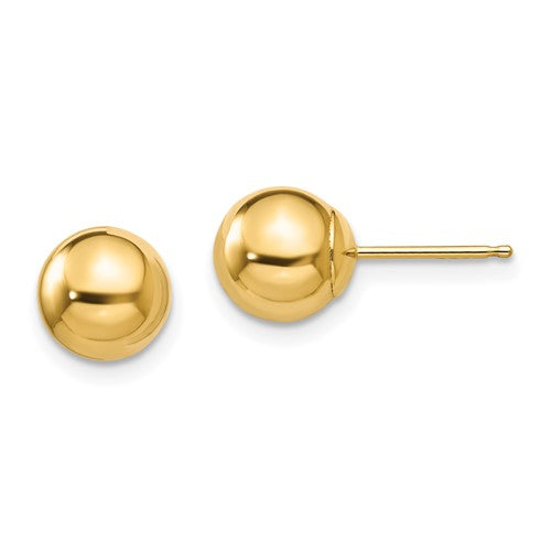 14k-madi-k-polished-7mm-ball-post-earrings-SolomonJeweler-Wichita-KS-CustomJewelry