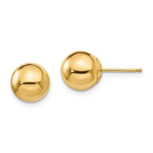 14k-madi-k-polished-8mm-ball-post-earrings-SolomonJeweler-Wichita-KS-CustomJewelry