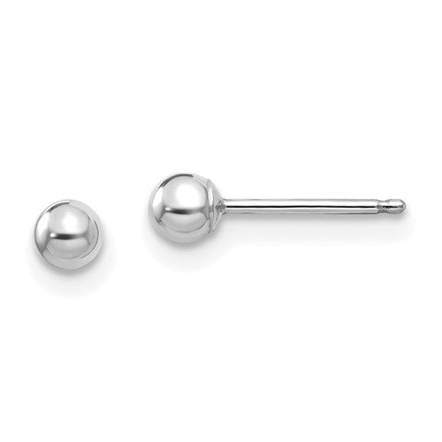14k-white-gold-madi-k-polished-3mm-ball-post-earrings-SolomonJeweler-Wichita-KS-CustomJewelry