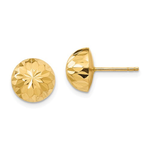 14k-madi-k-polished-diamond-cut-9mm-button-post-earrings-SolomonJeweler-Wichita-KS-CustomJewelry