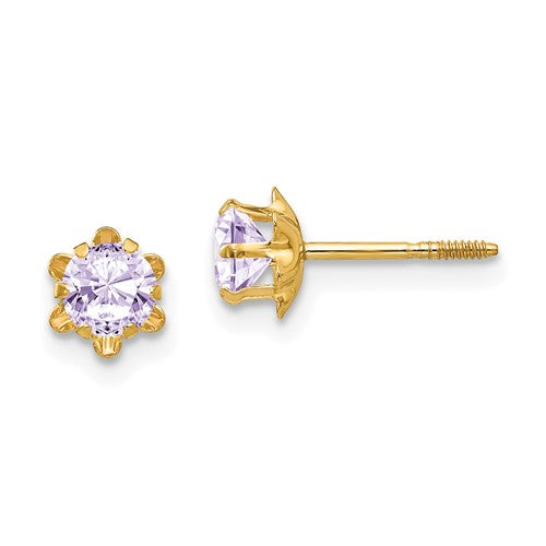 14k-madi-k-4mm-cz-birthstone-jun-screwback-earrings-SolomonJeweler-Wichita-KS-CustomJewelry