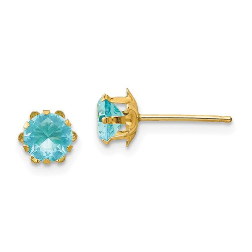 14k-madi-k-5mm-cz-birthstone-mar-earrings-SolomonJeweler-Wichita-KS-CustomJewelry