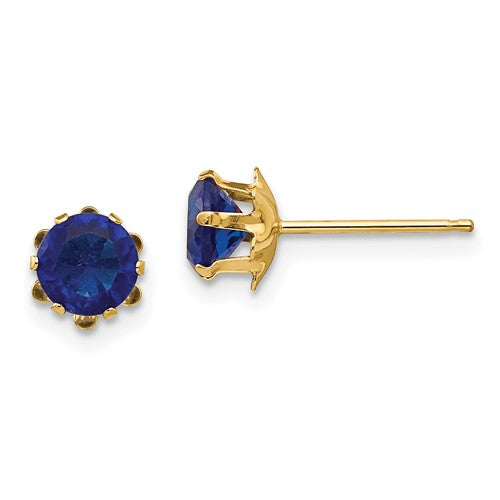 14k-madi-k-5mm-cz-birthstone-sep-earrings-SolomonJeweler-Wichita-KS-CustomJewelry