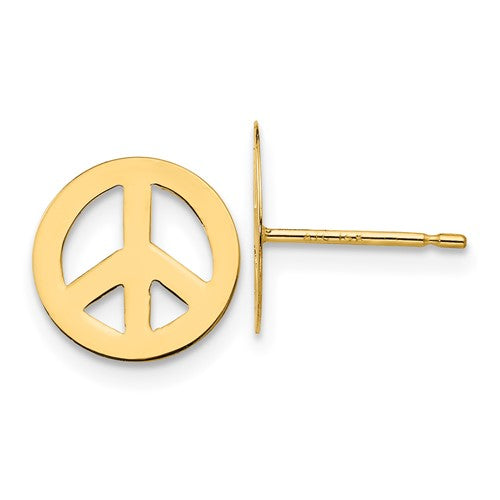 14k-madi-k-peace-sign-post-earrings-SolomonJeweler-Wichita-KS-CustomJewelry