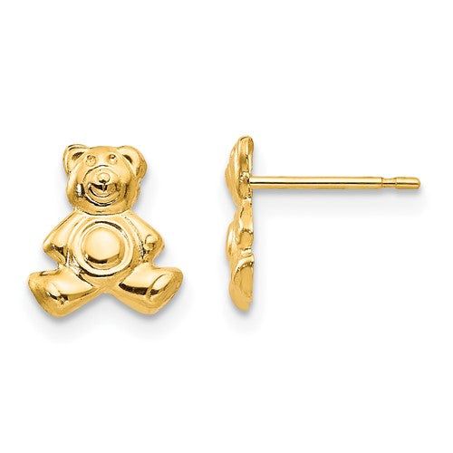 14k-madi-k-teddy-bear-post-earrings-SolomonJeweler-Wichita-KS-CustomJewelry