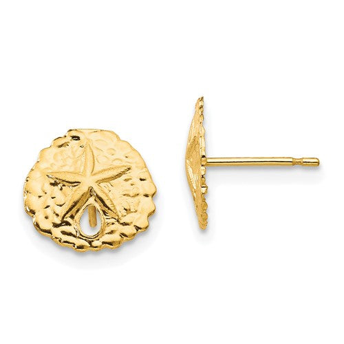 14k-madi-k-sand-dollar-post-earrings-SolomonJeweler-Wichita-KS-CustomJewelry