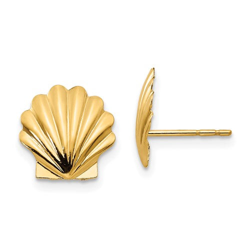 14k-madi-k-shell-post-earrings-SolomonJeweler-Wichita-KS-CustomJewelry