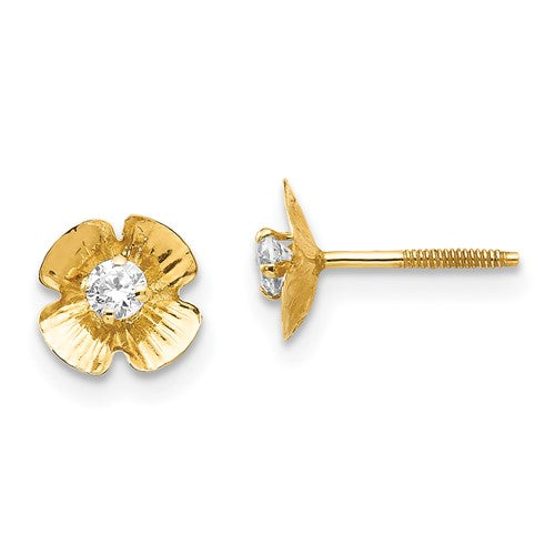 14k-madi-k-flower-2-5mm-cz-post-earrings-SolomonJeweler-Wichita-KS-CustomJewelry