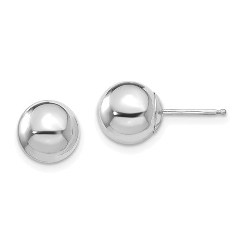 14k-white-gold-madi-k-polished-8mm-ball-post-earrings-SolomonJeweler-Wichita-KS-CustomJewelry