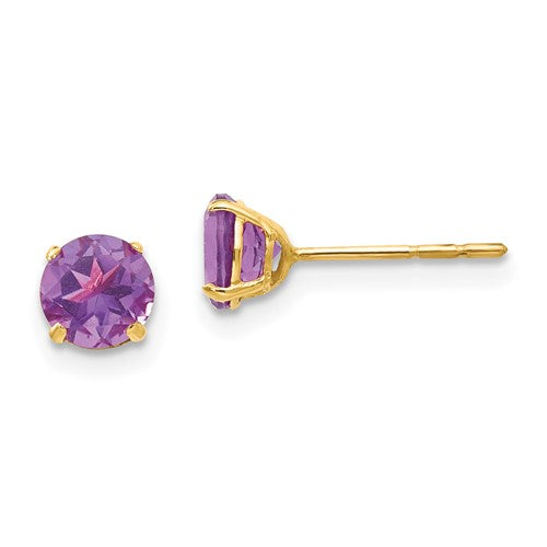 14k-madi-k-round-amethyst-5mm-post-earrings-SolomonJeweler-Wichita-KS-CustomJewelry