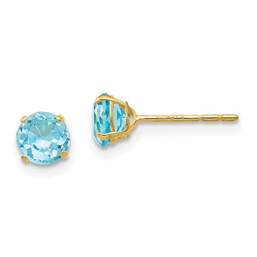 14k-madi-k-round-blue-topaz-5mm-post-earrings-SolomonJeweler-Wichita-KS-CustomJewelry