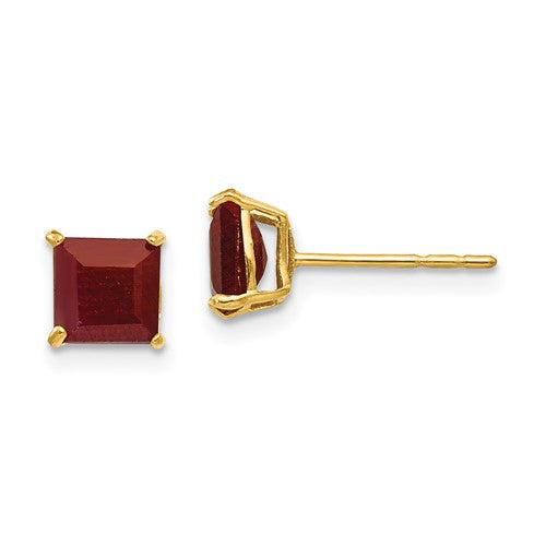 14k-madi-k-ruby-5mm-square-post-earrings-SolomonJeweler-Wichita-KS-CustomJewelry