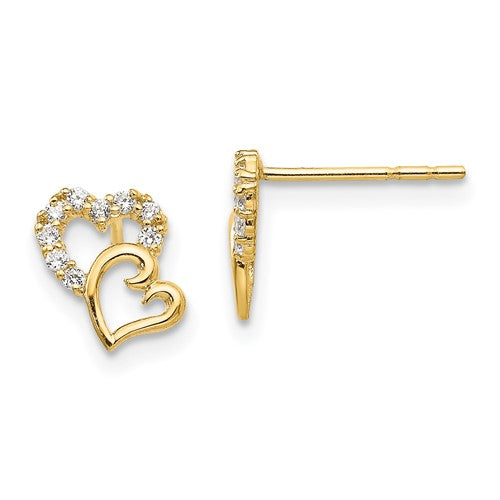 14k-madi-k-cz-double-heart-post-earrings-SolomonJeweler-Wichita-KS-CustomJewelry