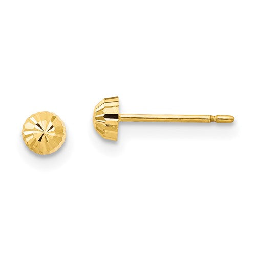14k-madi-k-diamond-cut-3mm-half-ball-post-earrings-SolomonJeweler-Wichita-KS-CustomJewelry