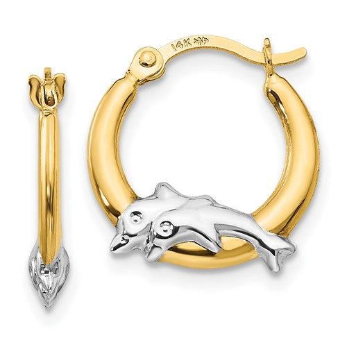 14k-madi-k-w-rhodium-dolphin-hoop-earrings-SolomonJeweler-Wichita-KS-CustomJewelry