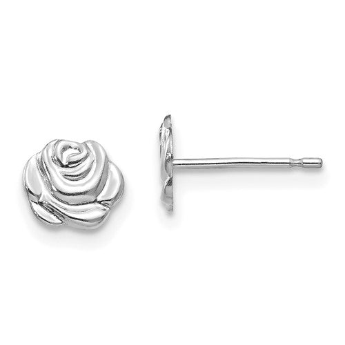 14k-white-gold-madi-k-polished-rose-post-earrings-SolomonJeweler-Wichita-KS-CustomJewelry