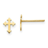 14k-madi-k-polished-cross-post-earrings-SolomonJeweler-Wichita-KS-CustomJewelry