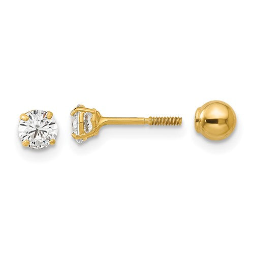 14k-madi-k-polished-reversible-ball-and-cz-earrings-SolomonJeweler-Wichita-KS-CustomJewelry