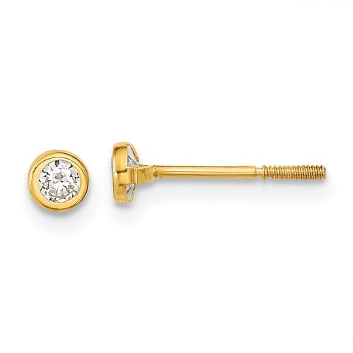 14k-madi-k-yellow-gold-polished-cz-bezel-post-earrings-SolomonJeweler-Wichita-KS-CustomJewelry