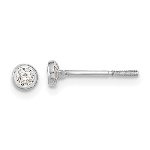 14k-madi-k-white-gold-polished-cz-bezel-post-earrings-SolomonJeweler-Wichita-KS-CustomJewelry