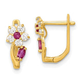 14k-madi-k-red-clear-cz-flower-hinged-earrings-SolomonJeweler-Wichita-KS-CustomJewelry