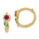 14k-madi-k-red-green-cz-hinged-hoop-earrings-SolomonJeweler-Wichita-KS-CustomJewelry
