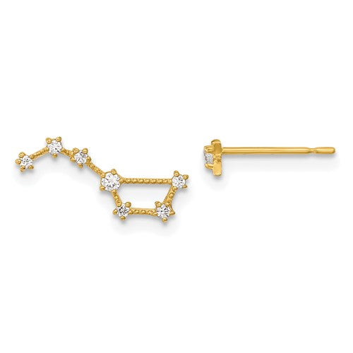 14k-madi-k-childrens-cz-1-stud-star-1-little-dipper-post-earrings-SolomonJeweler-Wichita-KS-CustomJewelry