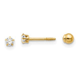 14k-madi-k-polished-reversible-crystal-3mm-ball-earrings-SolomonJeweler-Wichita-KS-CustomJewelry