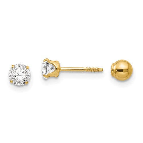 14k-madi-k-polished-reversible-cz-4mm-ball-earrings-SolomonJeweler-Wichita-KS-CustomJewelry