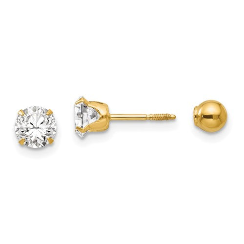 14k-madi-k-polished-reversible-5mm-cz-ball-earrings-SolomonJeweler-Wichita-KS-CustomJewelry