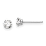 14k-white-gold-madi-k-4mm-cz-post-earrings-SolomonJeweler-Wichita-KS-CustomJewelry