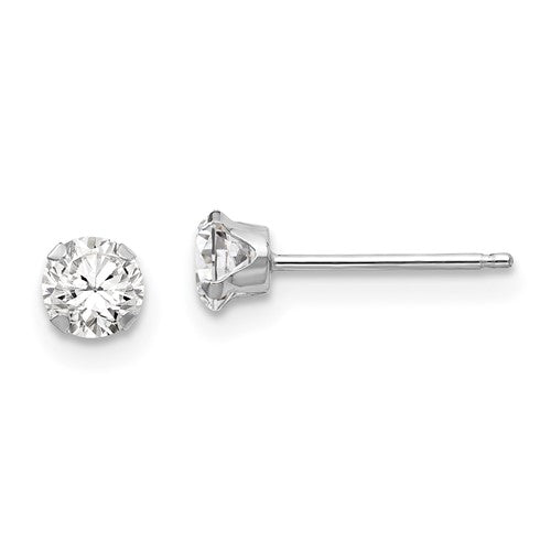 14k-white-gold-madi-k-4mm-cz-post-earrings-SolomonJeweler-Wichita-KS-CustomJewelry