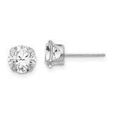 14k-white-gold-madi-k-6-5mm-cz-post-earrings-SolomonJeweler-Wichita-KS-CustomJewelry