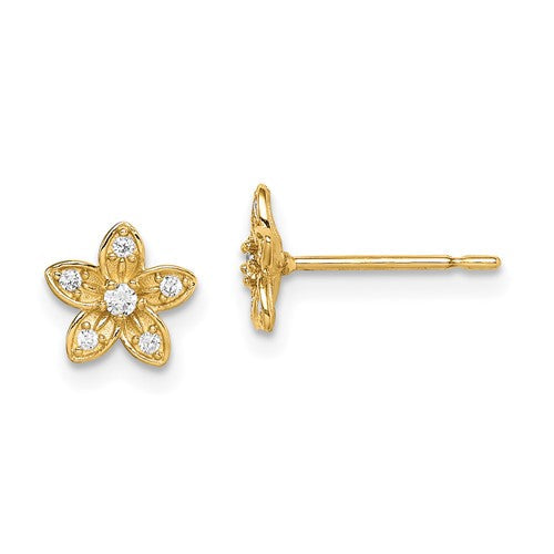 14k-madi-k-cz-flower-post-earrings-SolomonJeweler-Wichita-KS-CustomJewelry