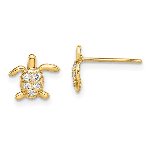 14k-madi-k-cz-turtle-post-earrings-SolomonJeweler-Wichita-KS-CustomJewelry