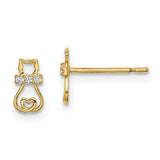 14k-madi-k-cz-cat-with-heart-tail-post-earrings-SolomonJeweler-Wichita-KS-CustomJewelry