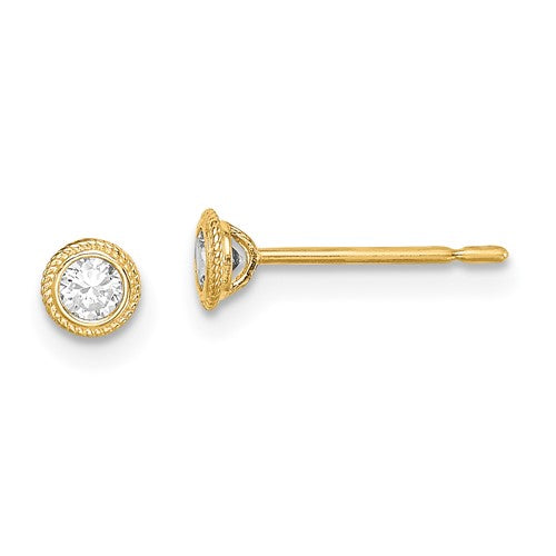 14k-madi-k-round-cz-milgrain-bezel-post-earrings-SolomonJeweler-Wichita-KS-CustomJewelry