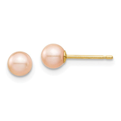 14k-madi-k-4-5mm-pink-round-freshwater-cultured-pearl-stud-post-earrings-SolomonJeweler-Wichita-KS-CustomJewelry