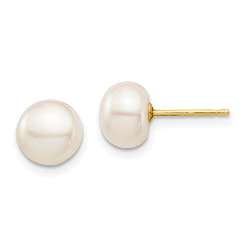 14k-madi-k-7-8mm-white-button-freshwater-cultured-pearl-stud-post-earrings-SolomonJeweler-Wichita-KS-CustomJewelry