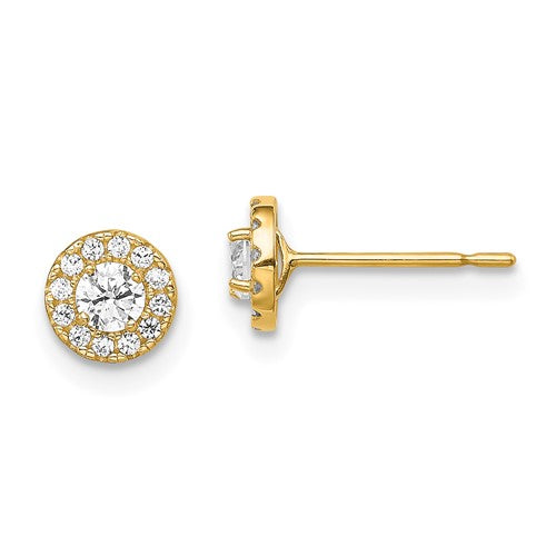 14k-madi-k-cz-halo-circle-post-earrings-SolomonJeweler-Wichita-KS-CustomJewelry