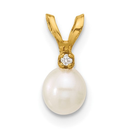 14k-madi-k-4-5mm-white-near-round-freshwater-cultured-pearl-cz-pendant-SolomonJeweler-Wichita-KS-CustomJewelry