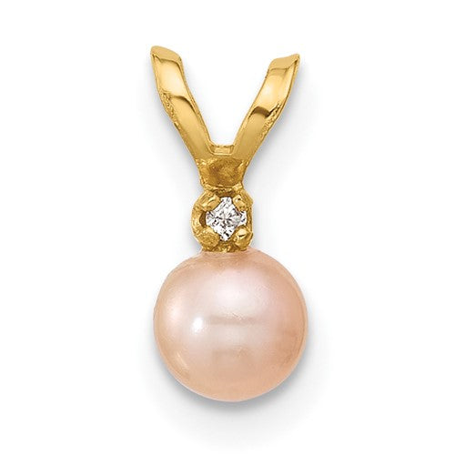 14k-madi-k-4-5mm-pink-near-round-freshwater-cultured-pearl-cz-pendant-SolomonJeweler-Wichita-KS-CustomJewelry