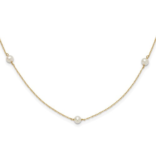 14k-madi-k-4-5mm-white-round-fw-cultured-pearl-5-station-necklace-SolomonJeweler-Wichita-KS-CustomJewelry